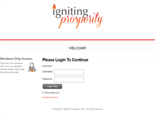 Tablet Screenshot of ignitingprosperity.com